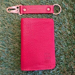 Chili Red Portland Leather Goods Passport Holder and Keychain Set